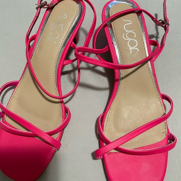 💞HOT PINK SUGAR KITTY HEELS💞 - Picture 3 of 7